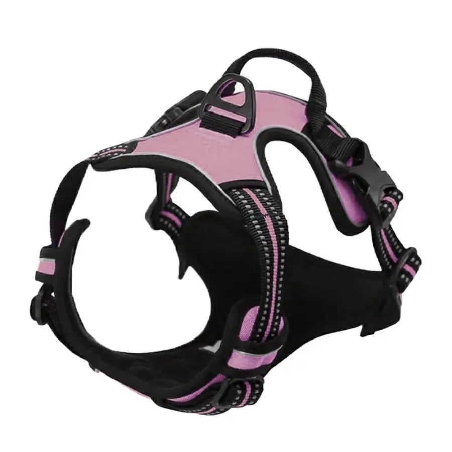 Harnais anti-traction pour chien avec attache frontale et poignée | Gilet réfléchissant robuste pour des promenades faciles