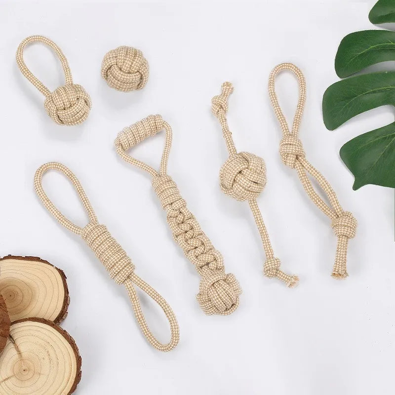 Cotton Rope Knot Chew Toy for Dogs & Cats