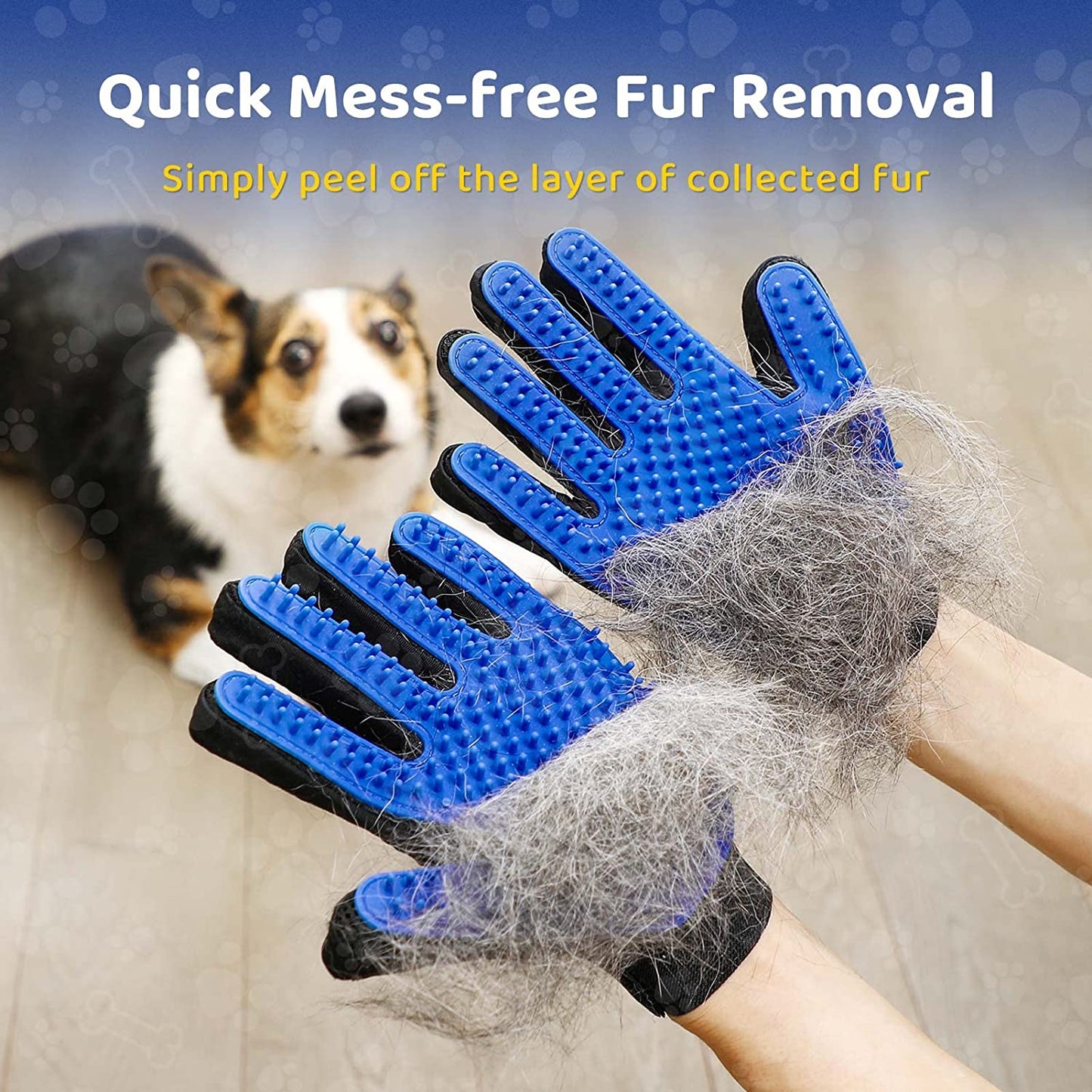 Pet Grooming Glove Hair Remover Mitt