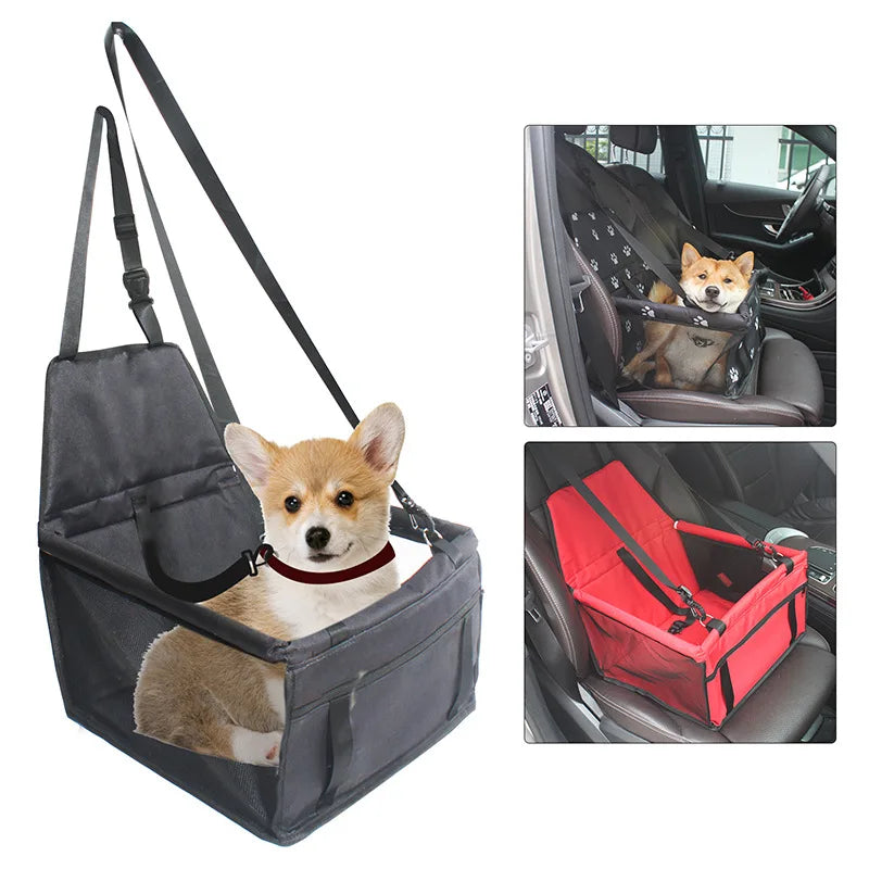 Foldable Dog Car Booster Seat with Safety Belt