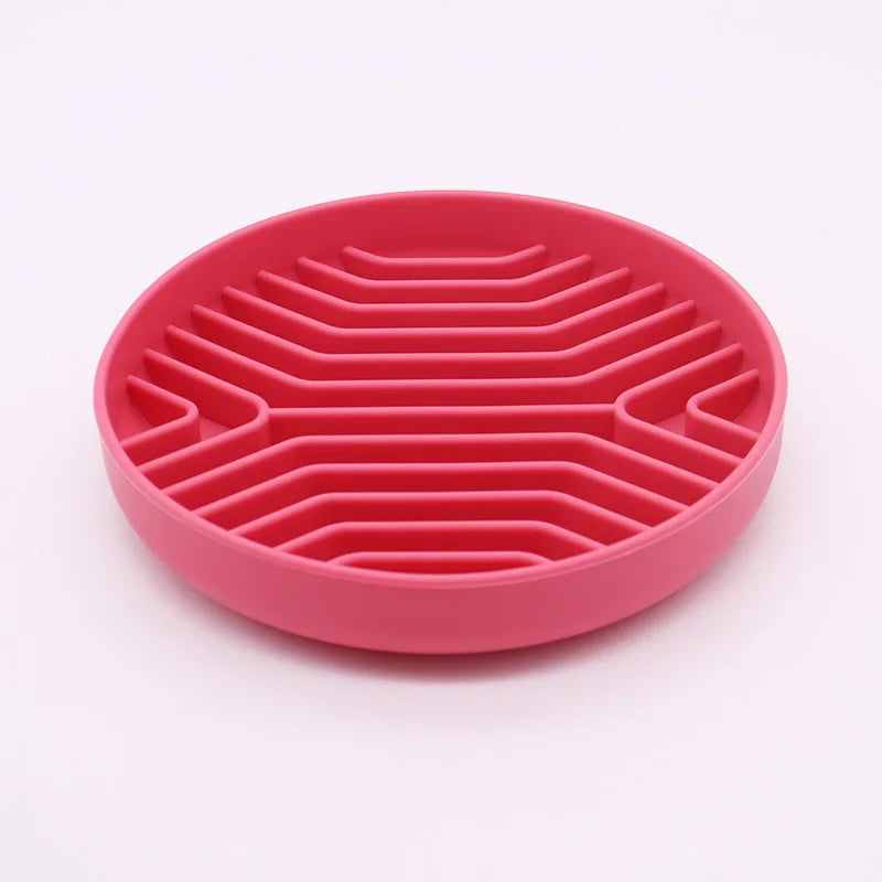 Silicone Slow Feeder Bowl with Non-Slip Mat for Dogs & Cats
