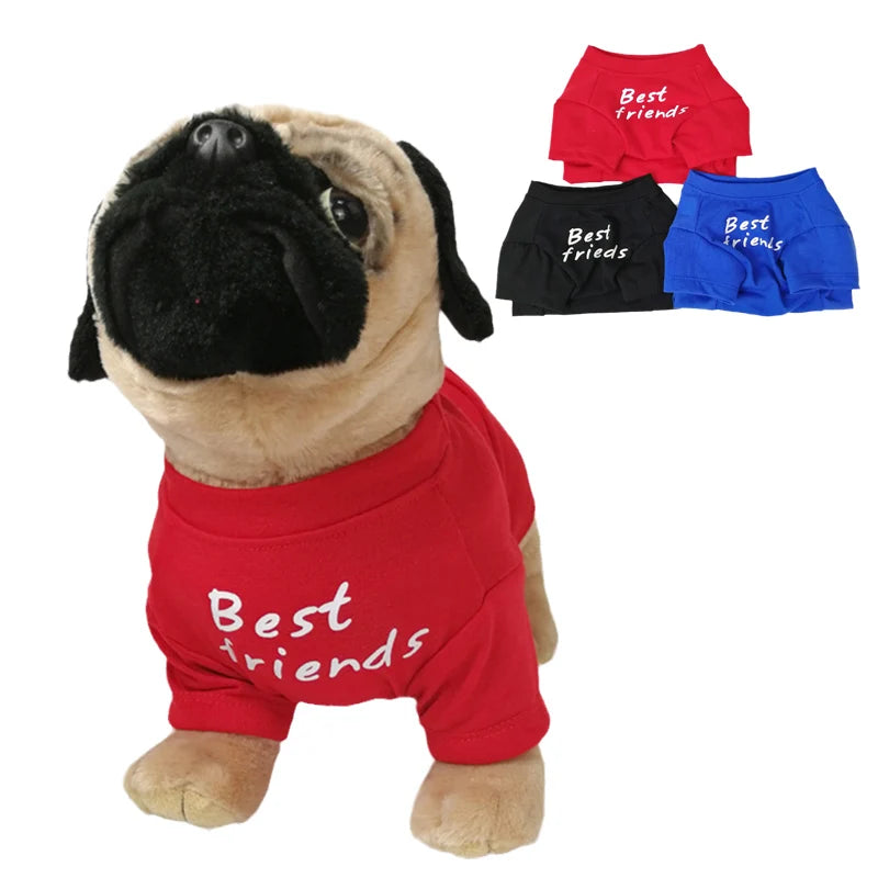 Round Neck T-Shirt Vest for Dogs — 7 Colours, S to XXL