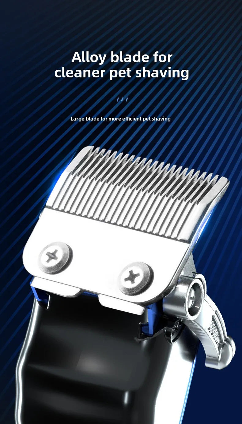 Professional Cordless Pet Grooming Clipper with LCD Display — Ultra-Quiet