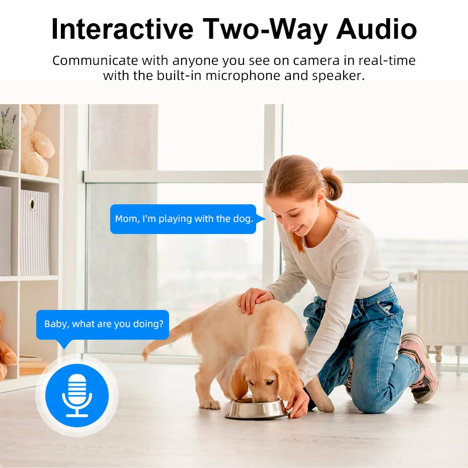 Smart WiFi Pet Camera with AI Tracking & Night Vision