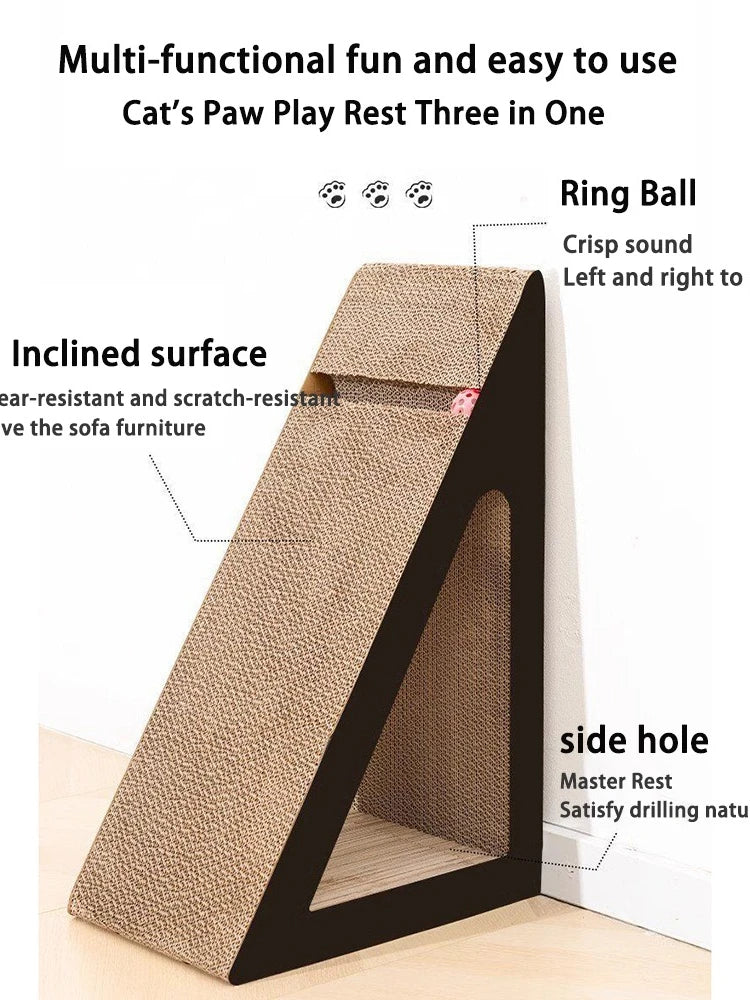 Cardboard Cat Scratcher – Durable Furniture Protector for Indoor Cats & Kittens