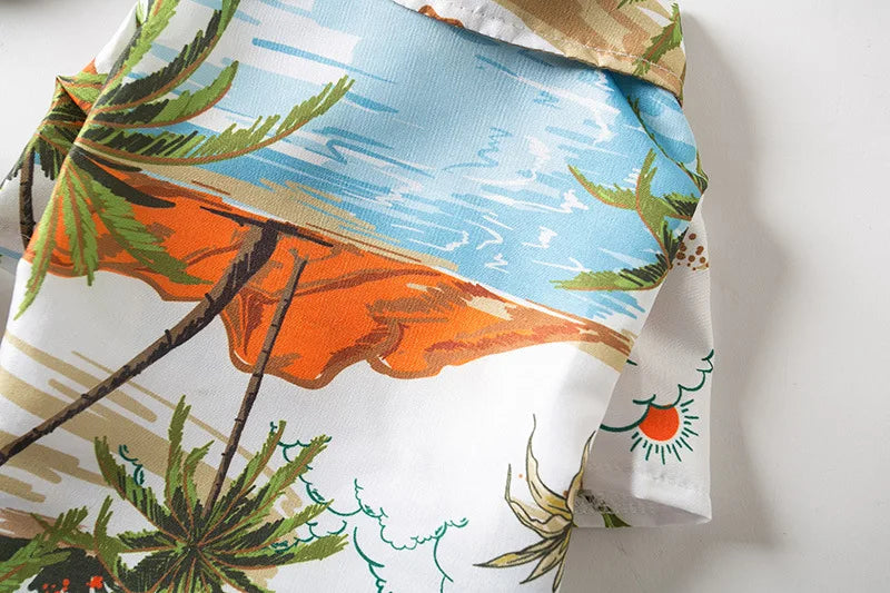 Summer Hawaiian Beach Shirt for Dogs & Cats — Lightweight Breathable Pet Apparel