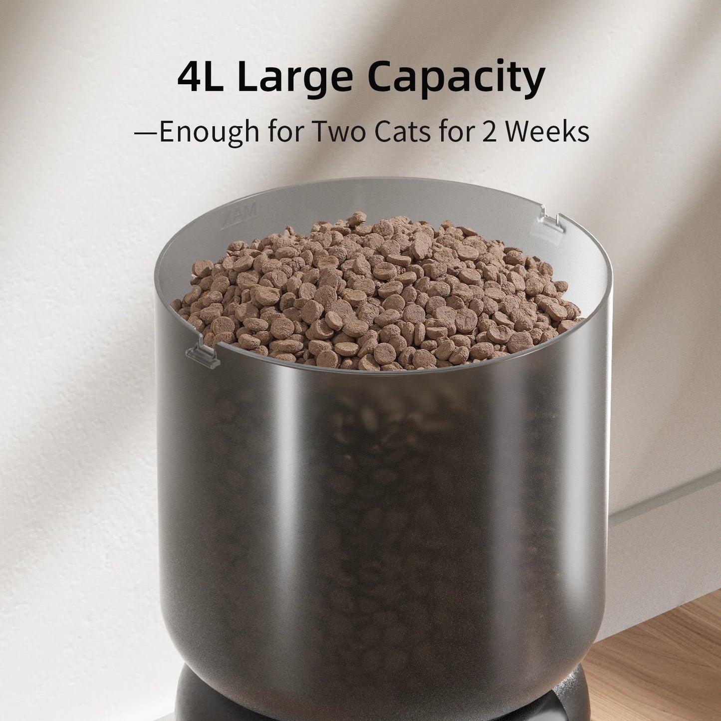 4L Cat Automatic Feeder With Camera Video Pet Feeder Support 2.4G And 5G Network Cat Food Distributor With Night Vision Function