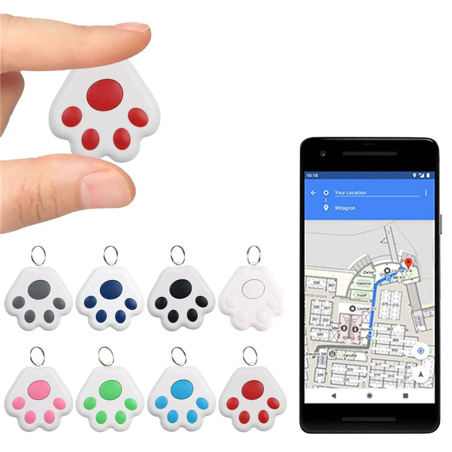 Dog Claw Bluetooth Anti-Lost Tracker Tag for Pets, Keys & Bags