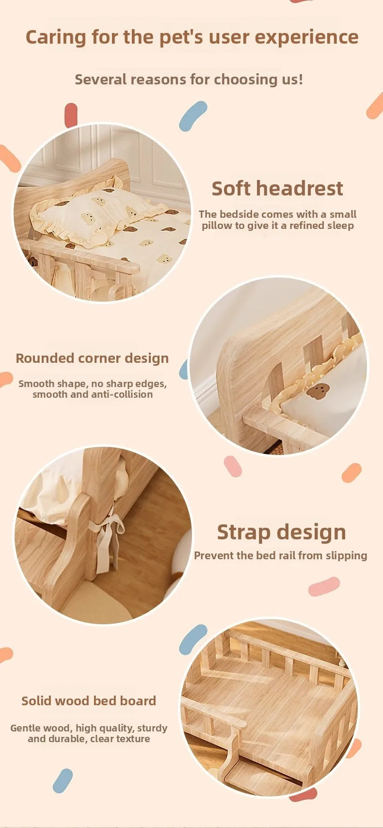 Solid Wood Pet Bed