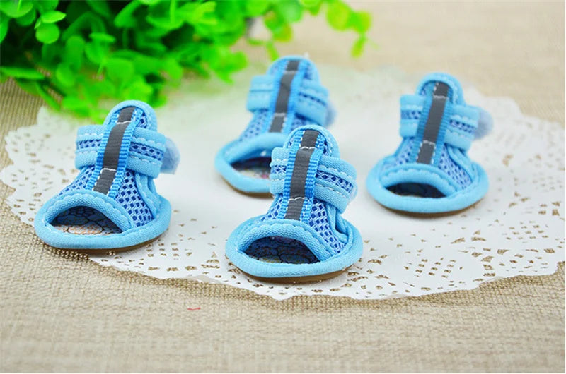 Mesh Sandal Shoes for Small Dogs & Cats — Set of 4
