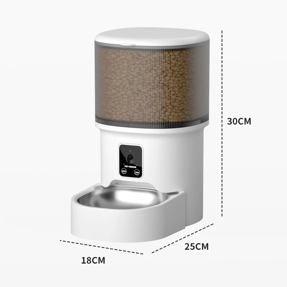 Smart WiFi Pet Feeder with Video Camera and Water Fountain