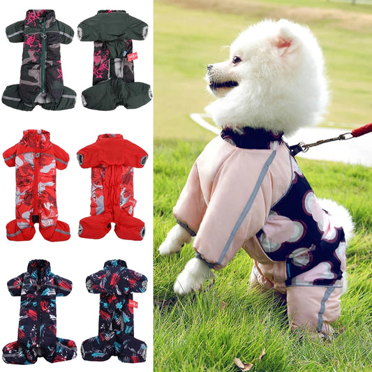 Thickened Reflective Winter Jumpsuit for Small Dogs