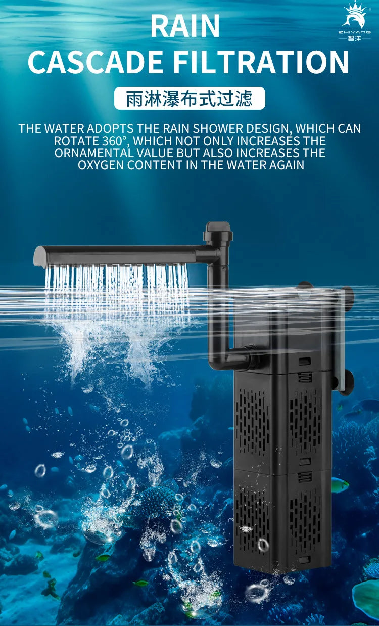 Internal Aquarium Filter with Spray Bar Outlet