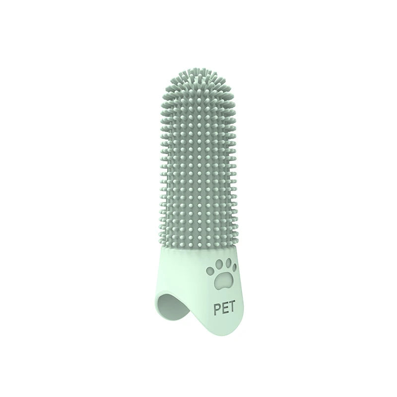 360° Silicone Finger Toothbrush for Dogs & Cats