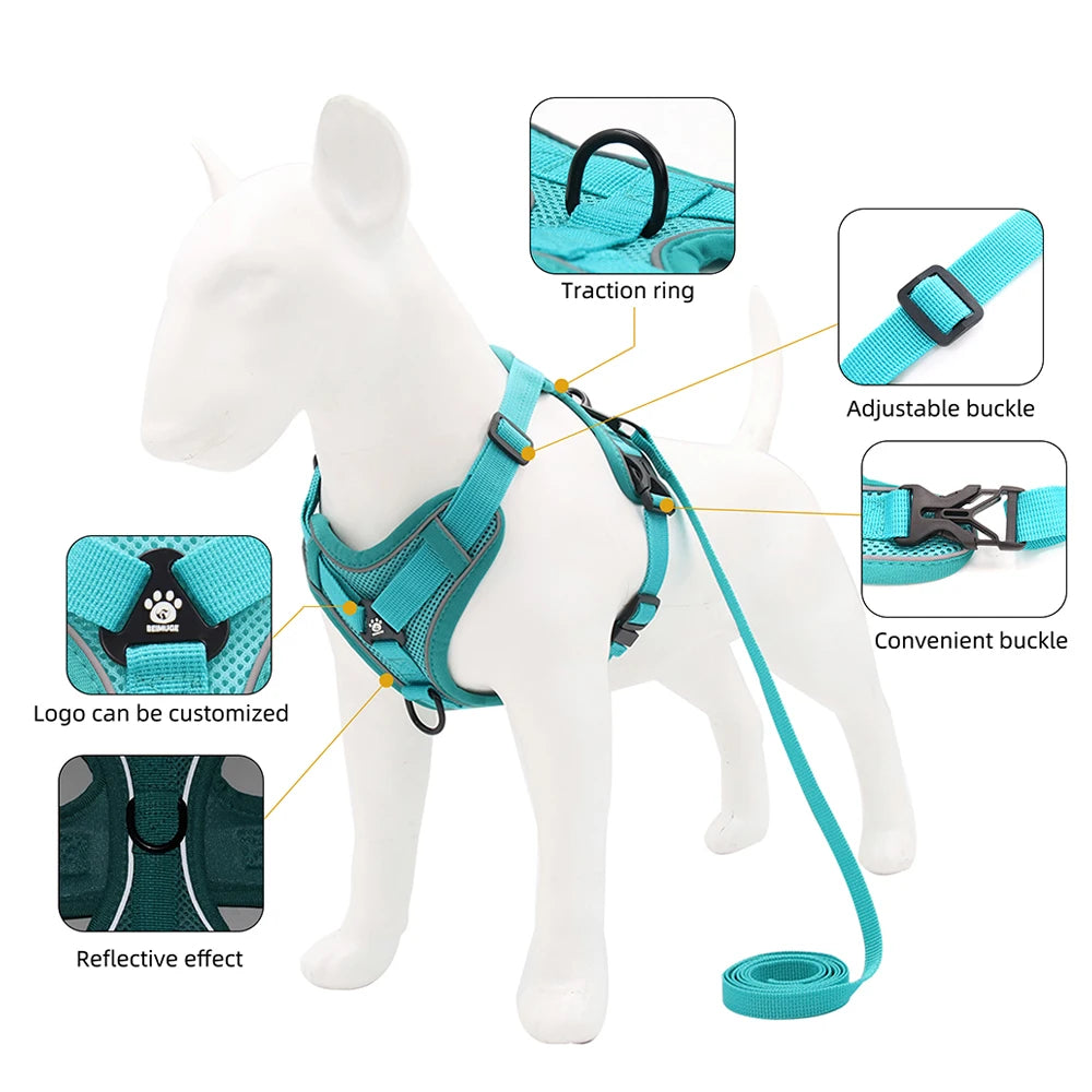 Escape-Proof Reflective Cat Harness & Leash Set — Breathable Vest for Outdoor Walking