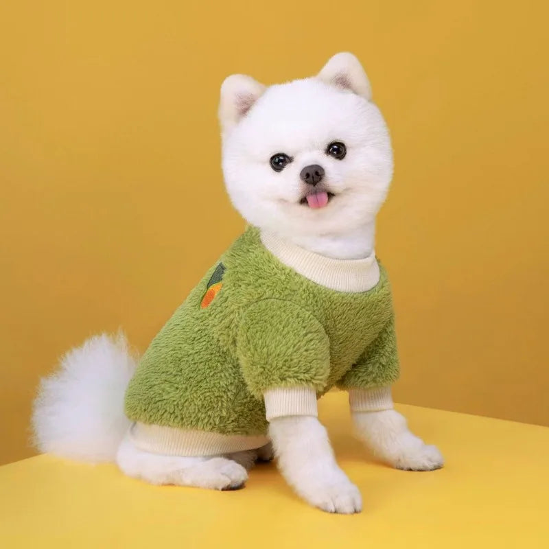 Gilet Chauffant en Peluche pour Chiens et Chats de Petite et Moyenne Taille
