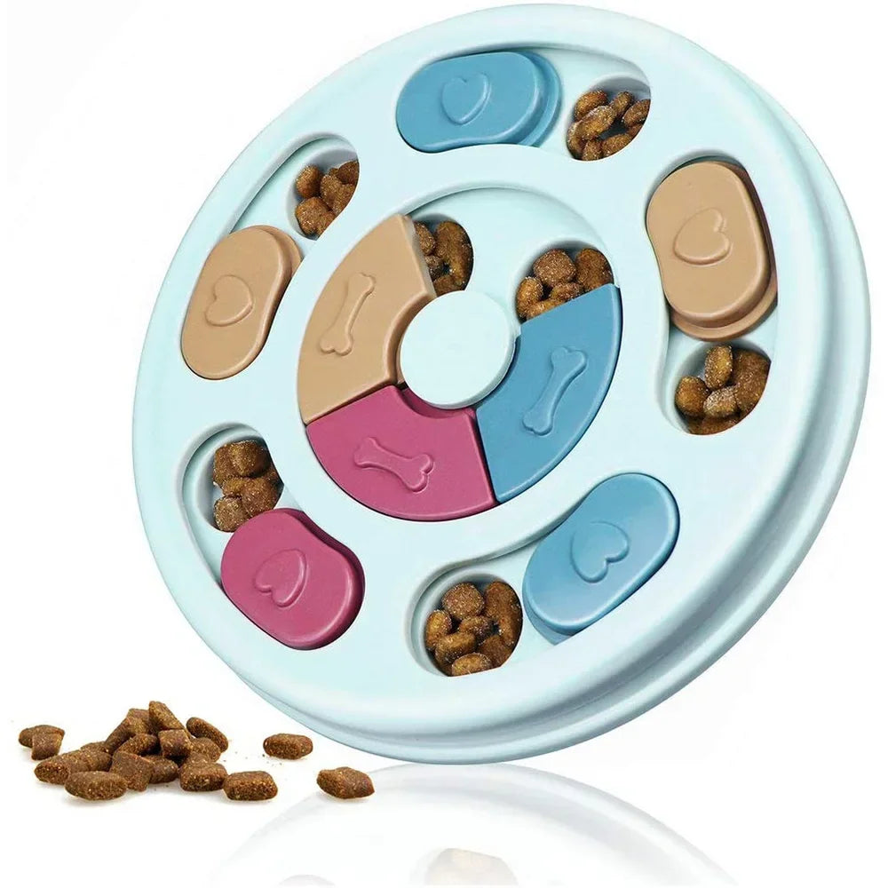 Non-Slip Puzzle Slow Feeder Bowl – Interactive Food Game for Dogs & Cats