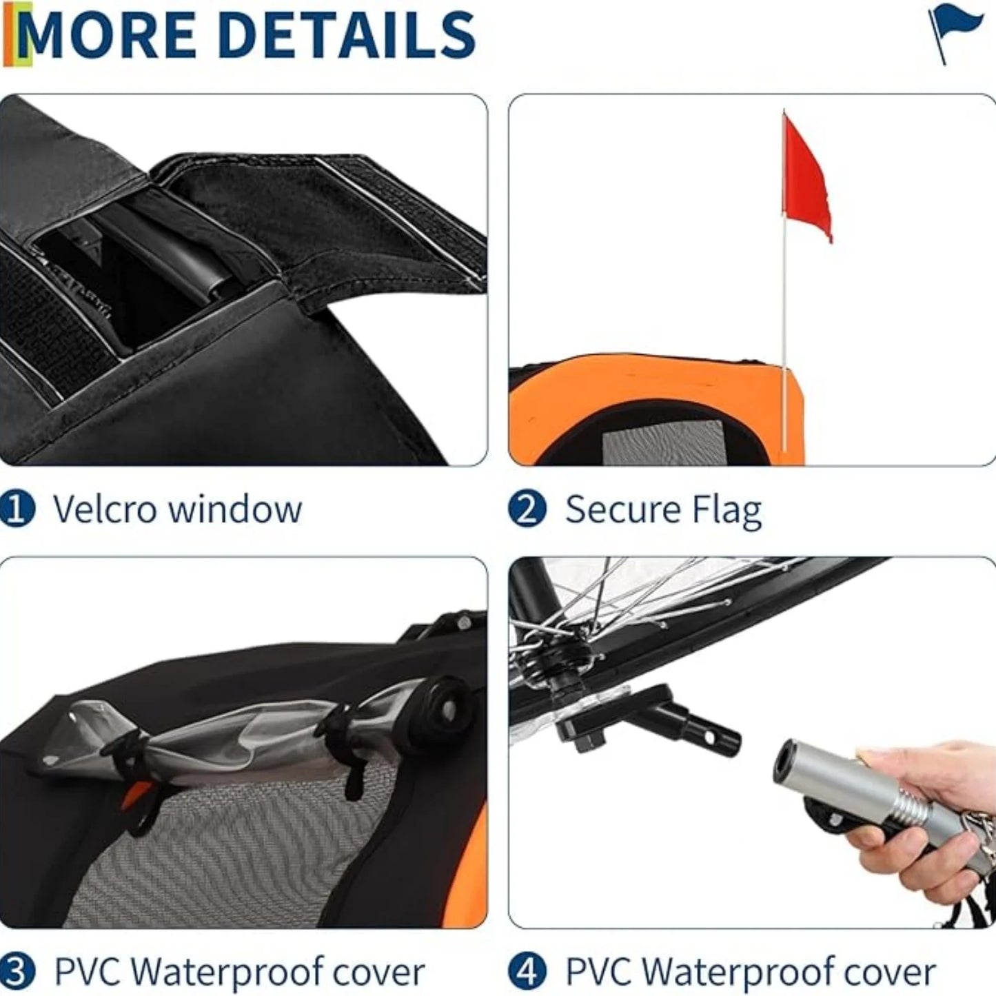 Dog Bike Trailer & Jogger with Air Tires | Up to 40kg