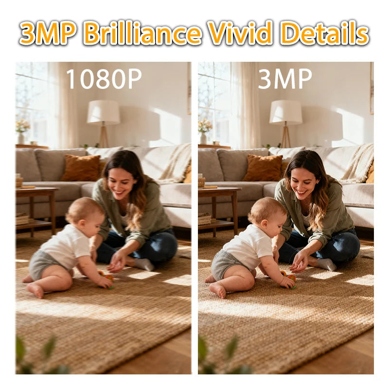 2K Indoor WiFi Pet Camera — 360° Pan & Tilt with Night Vision & 2-Way Audio