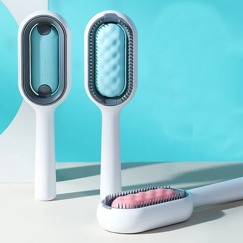 Double-Sided Pet Grooming Brush & Hair Removal Comb