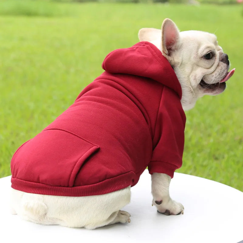 Manteau à capuche en polaire pour chien | Veste sweat chaude d'automne et d'hiver pour petits chiens et chats