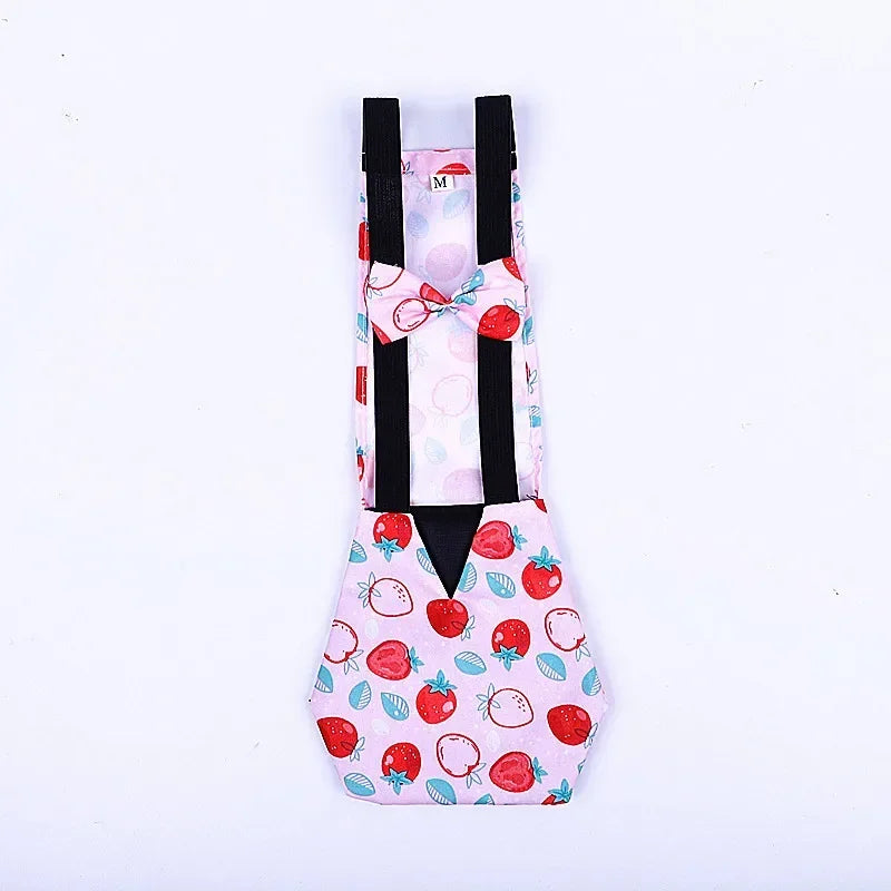 Washable Duck & Chicken Diaper Flight Suit with Bowknot – S, M, L