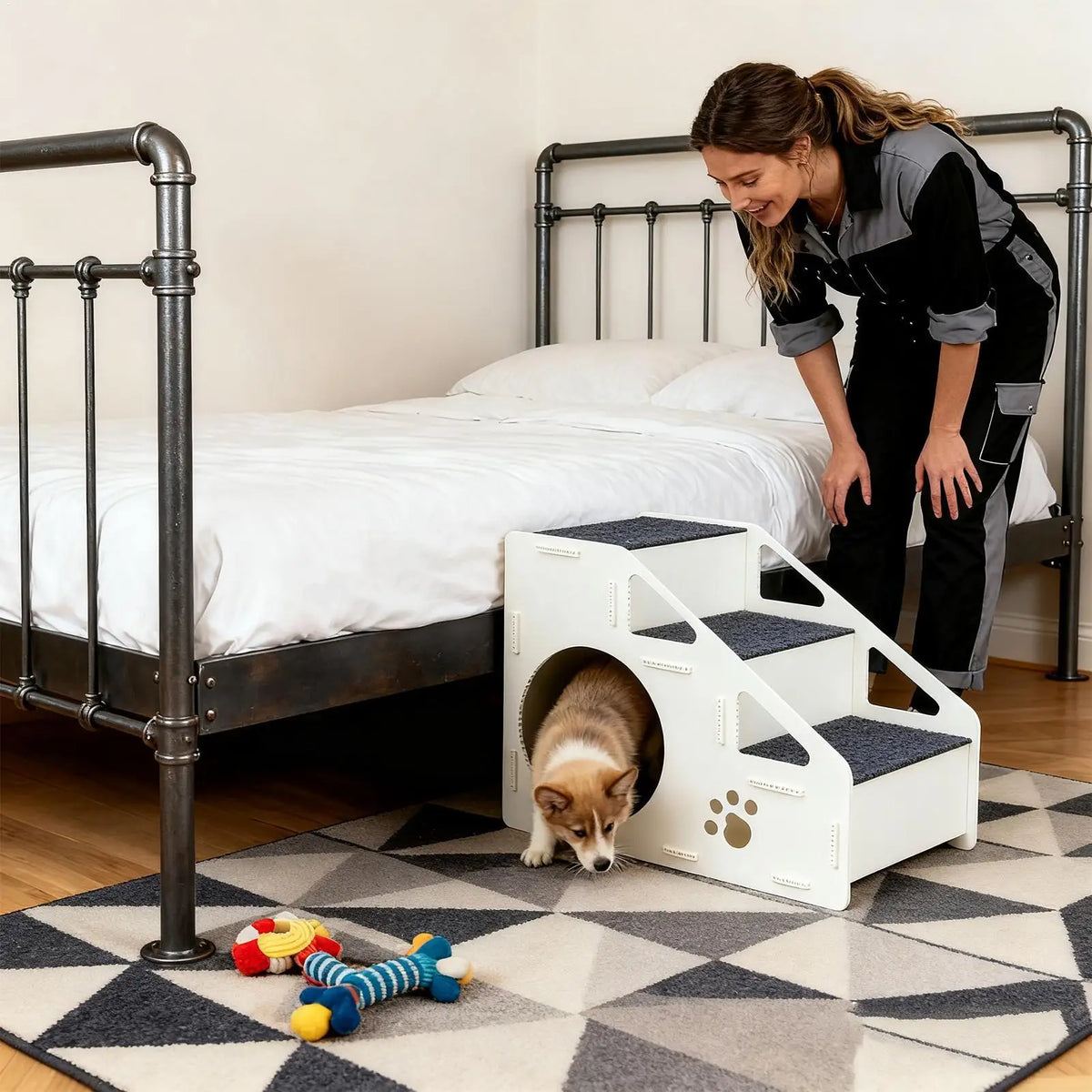Portable Indoor Pet Stairs for Dogs & Cats
