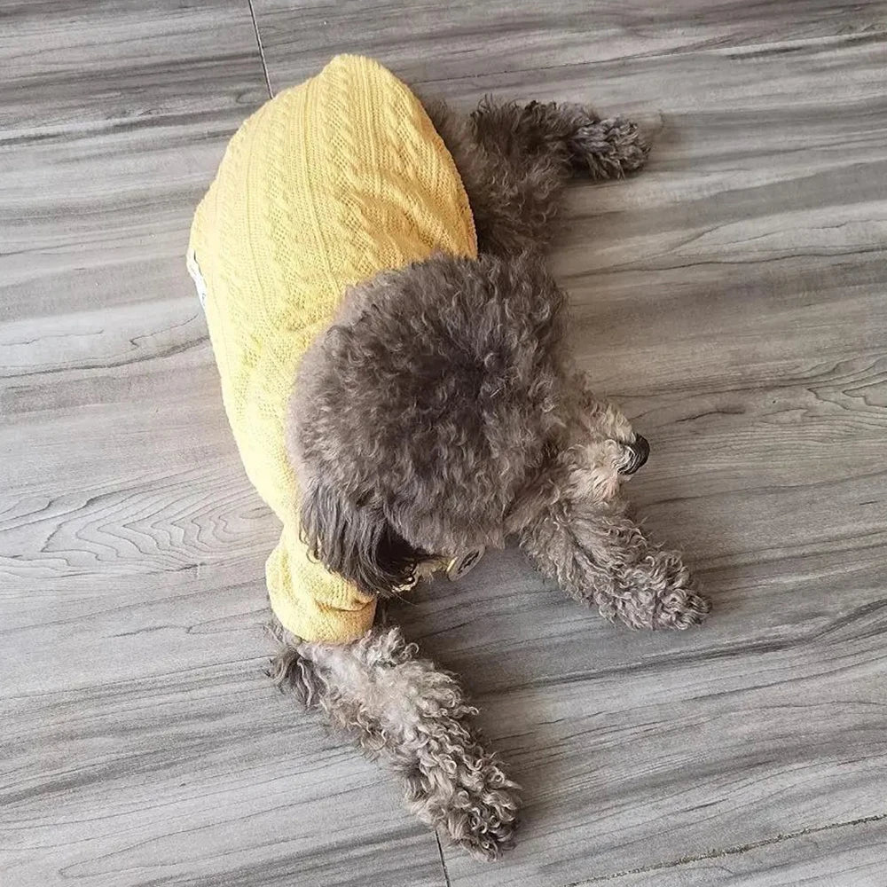 Long-Sleeve Knitted Pullover Sweater for Cats & Small Dogs