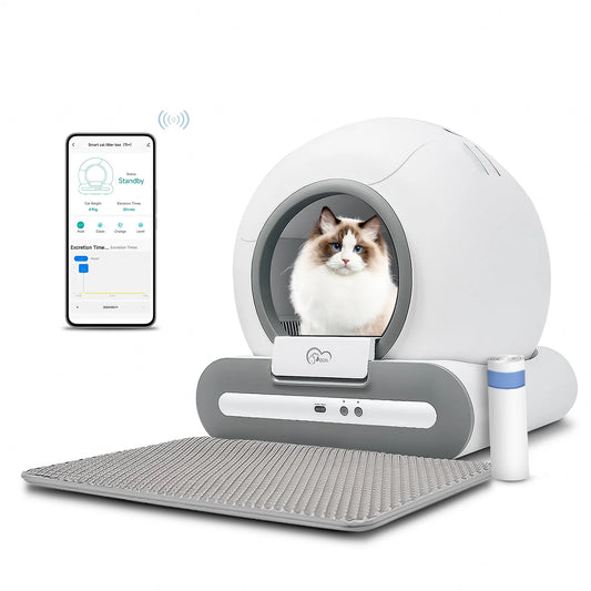 Automatic Cat Litter Box with mat - Self-Cleaning with App Control