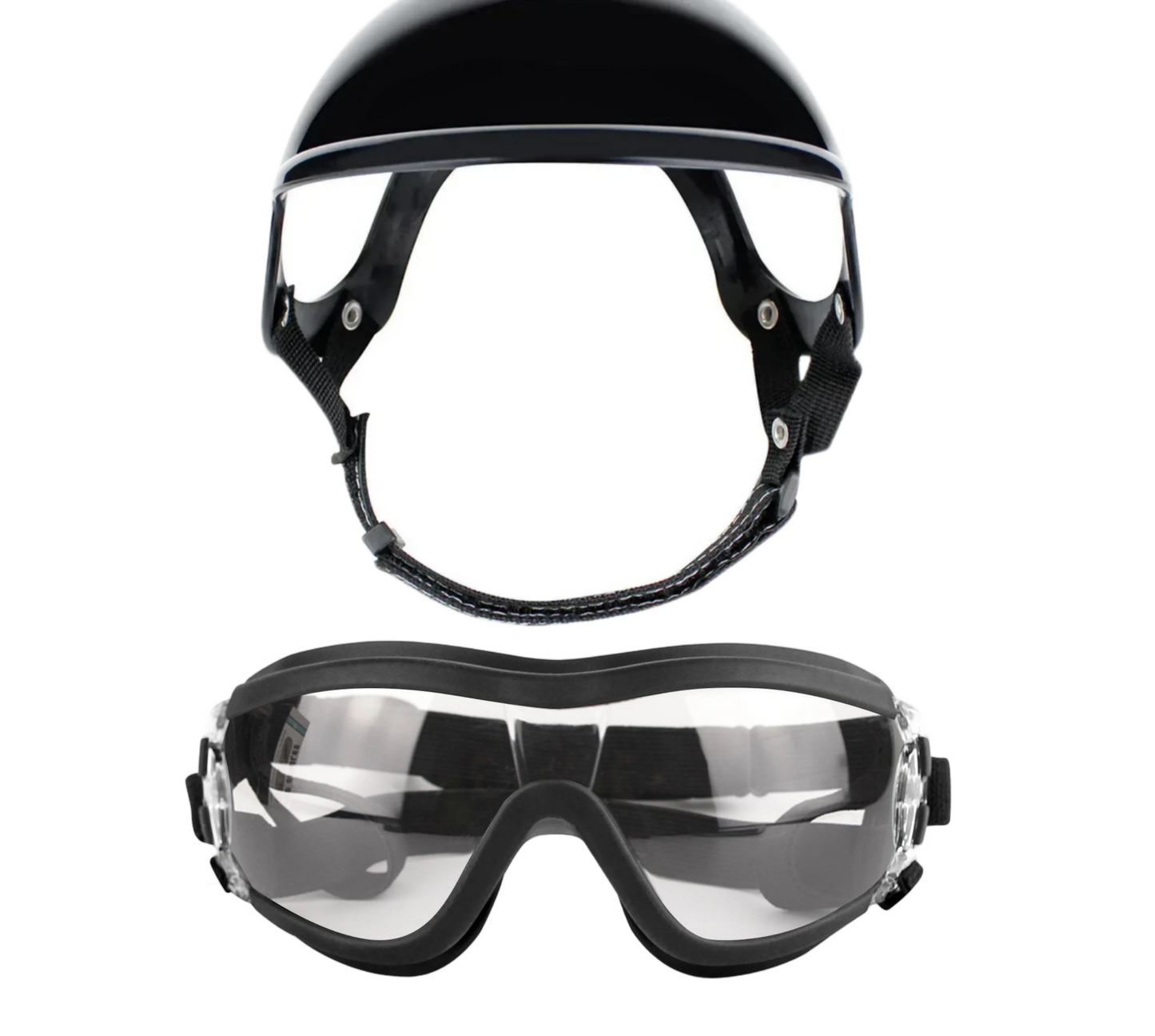 Ensemble lunettes et casque pour chien - Lunettes de soleil de protection UV pour grands chiens