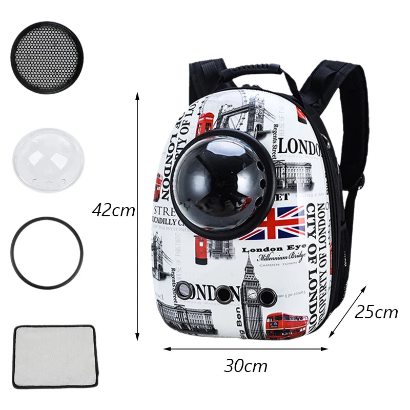 Cartoon Print Breathable Cat Backpack Carrier