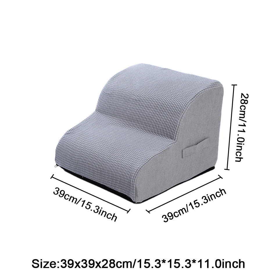 Sponge Pet Stairs for Dogs & Cats – 2 & 3 Step Climbing Ramp for Older Pets & Joint Pain