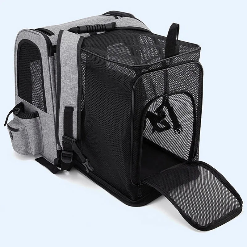 Expandable Pet Backpack Carrier for Cats & Dogs
