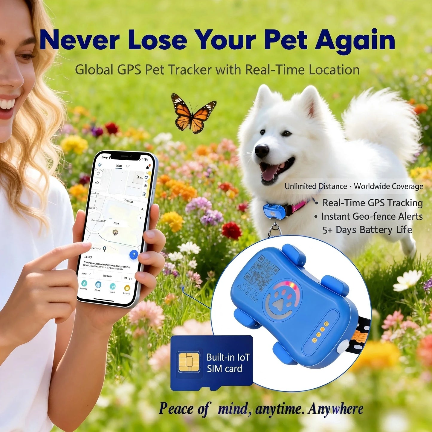Traceur GPS pour chiens et chats