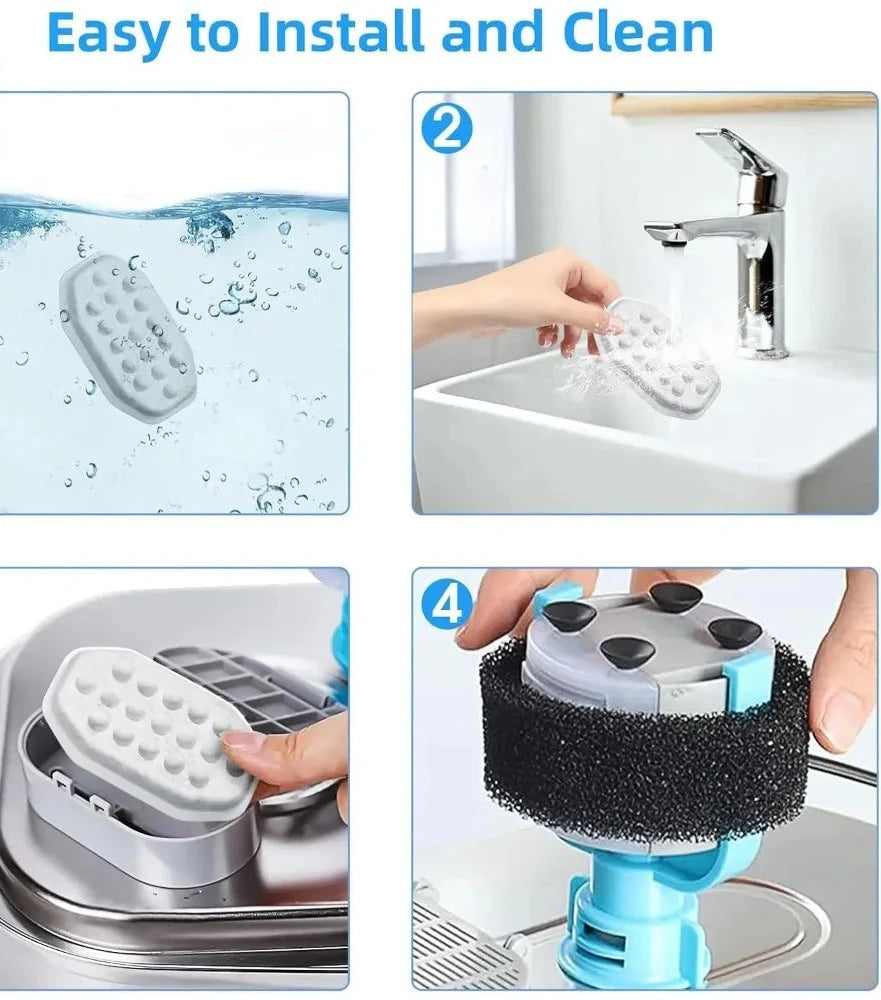 Cat Water Fountain Replacement Filters & Sponges Set