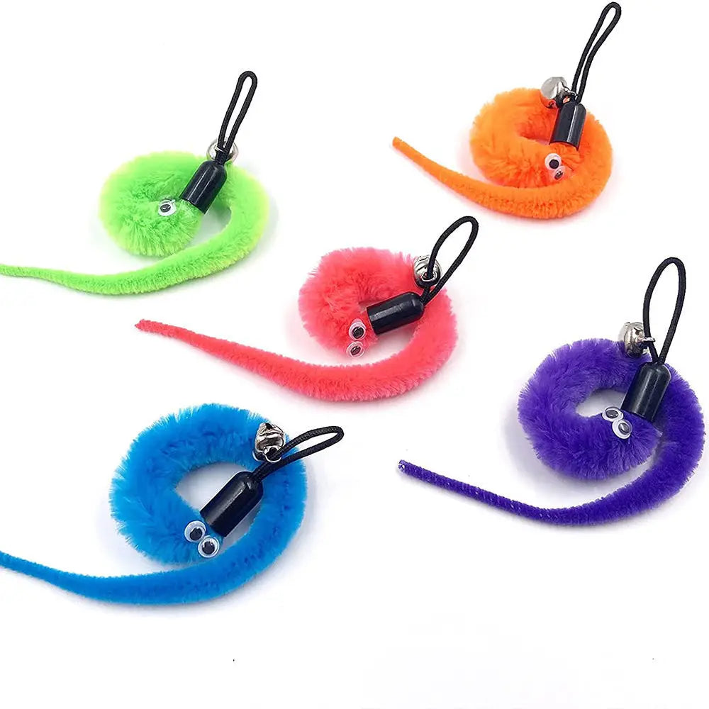 Ensemble d'accessoires de remplacement pour jouets pour chats avec souris, ver et balle