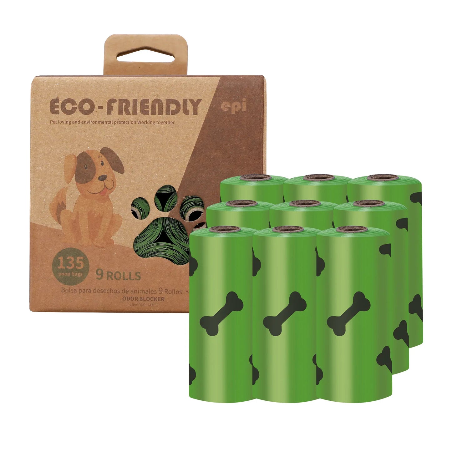 Biodegradable Dog Poop Bags with Dispenser