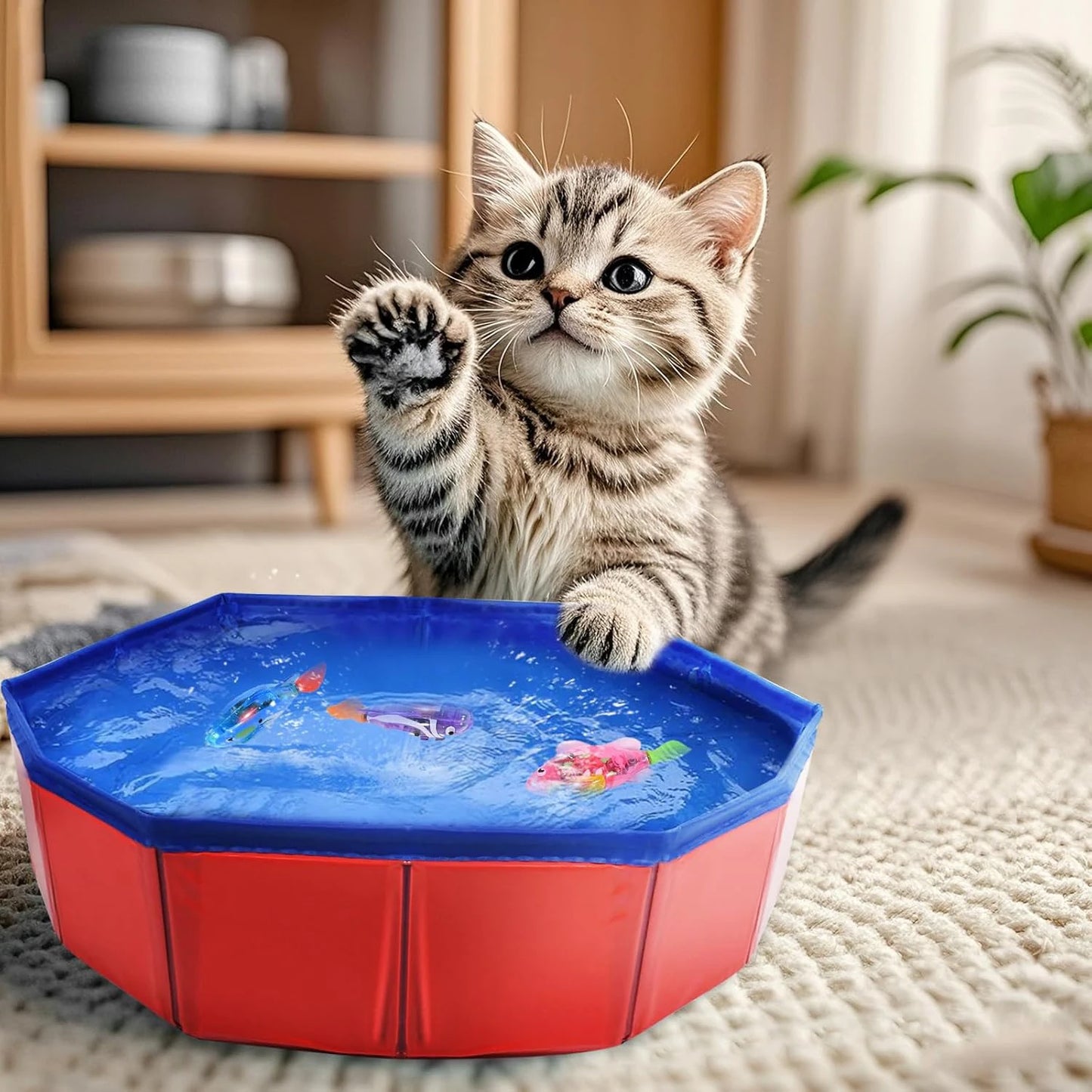 LED Electronic Swimming Fish Toy - Waterproof Interactive Pet Toy