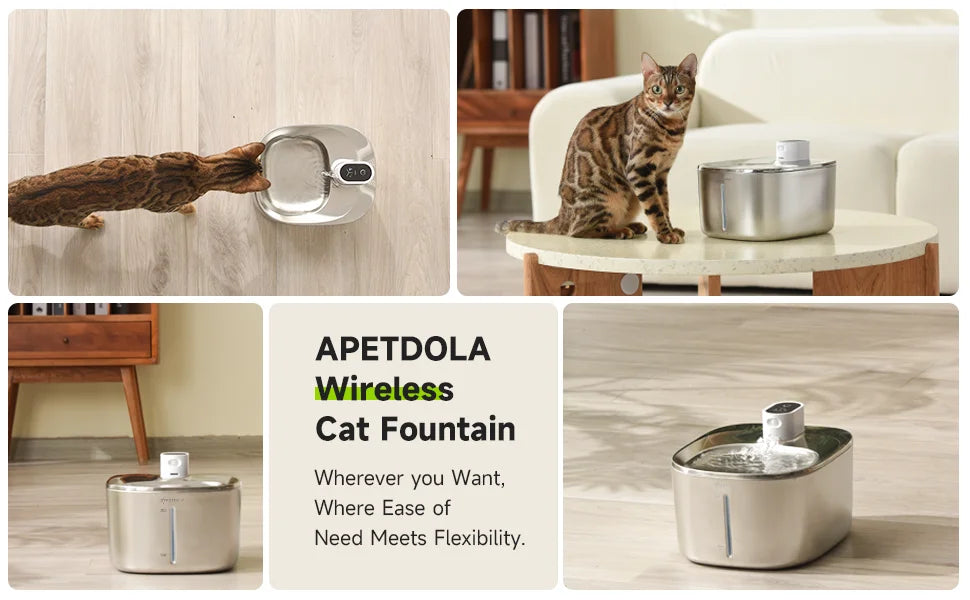 4L Wireless Auto Sensor Pet Water Fountain for Cats & Dogs