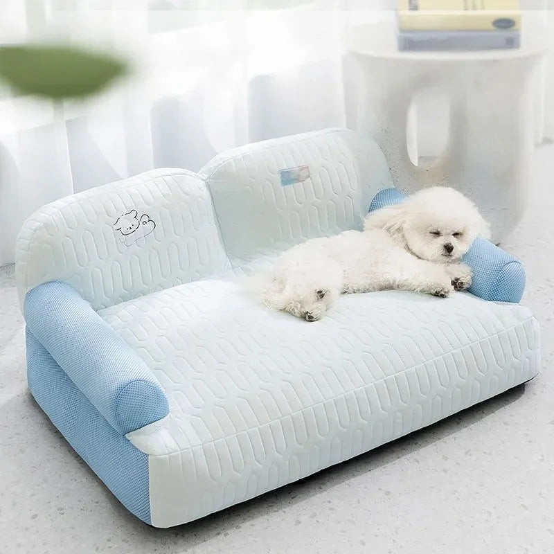 Tapis de couchage respirant pour animaux de compagnie avec coussin rafraîchissant pour l'été