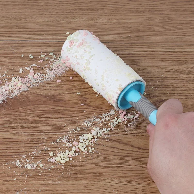 Brosse autonettoyante anti-poils d'animaux - Rouleau anti-peluches réutilisable