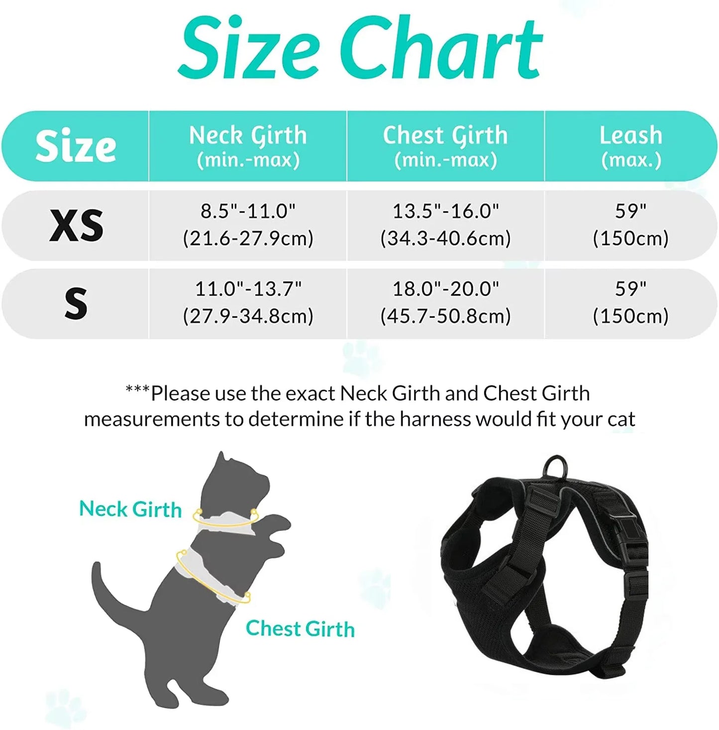 Escape-Proof Cat Harness & Lead Set — Adjustable Reflective Mesh Vest for Cats & Small Dogs