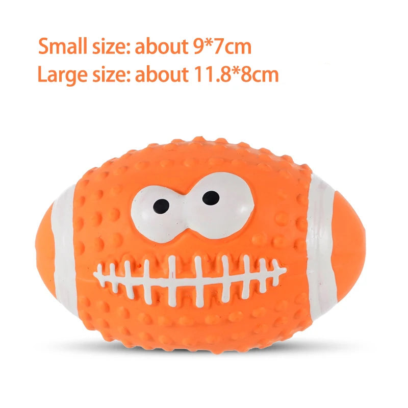 Squeaky Latex Dog Ball – Sports Style Chew Toy