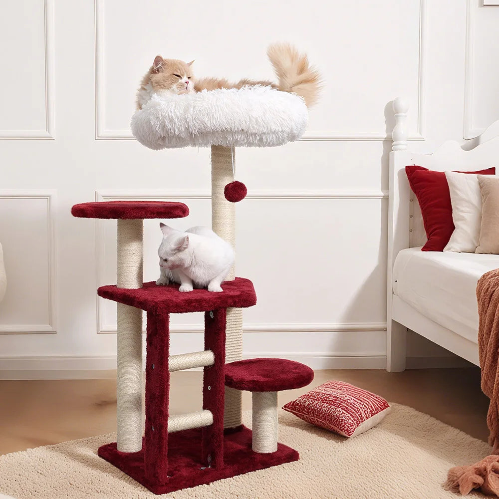 Multi-Tier Cat Tree with Scratching Post & Perch