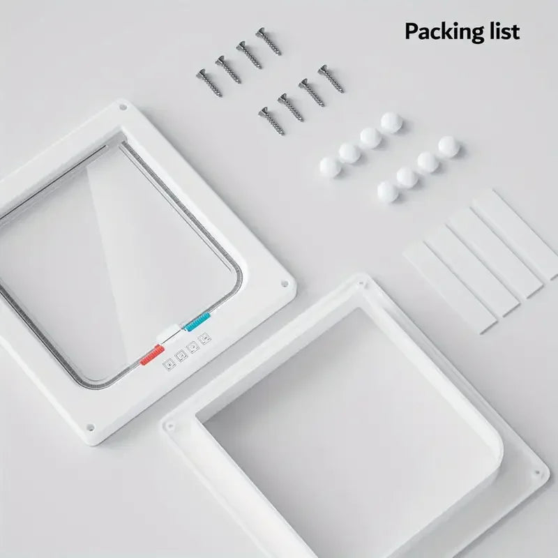 4-Way Locking Weatherproof Pet Flap Door