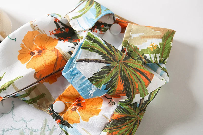 Summer Hawaiian Beach Shirt for Dogs & Cats — Lightweight Breathable Pet Apparel