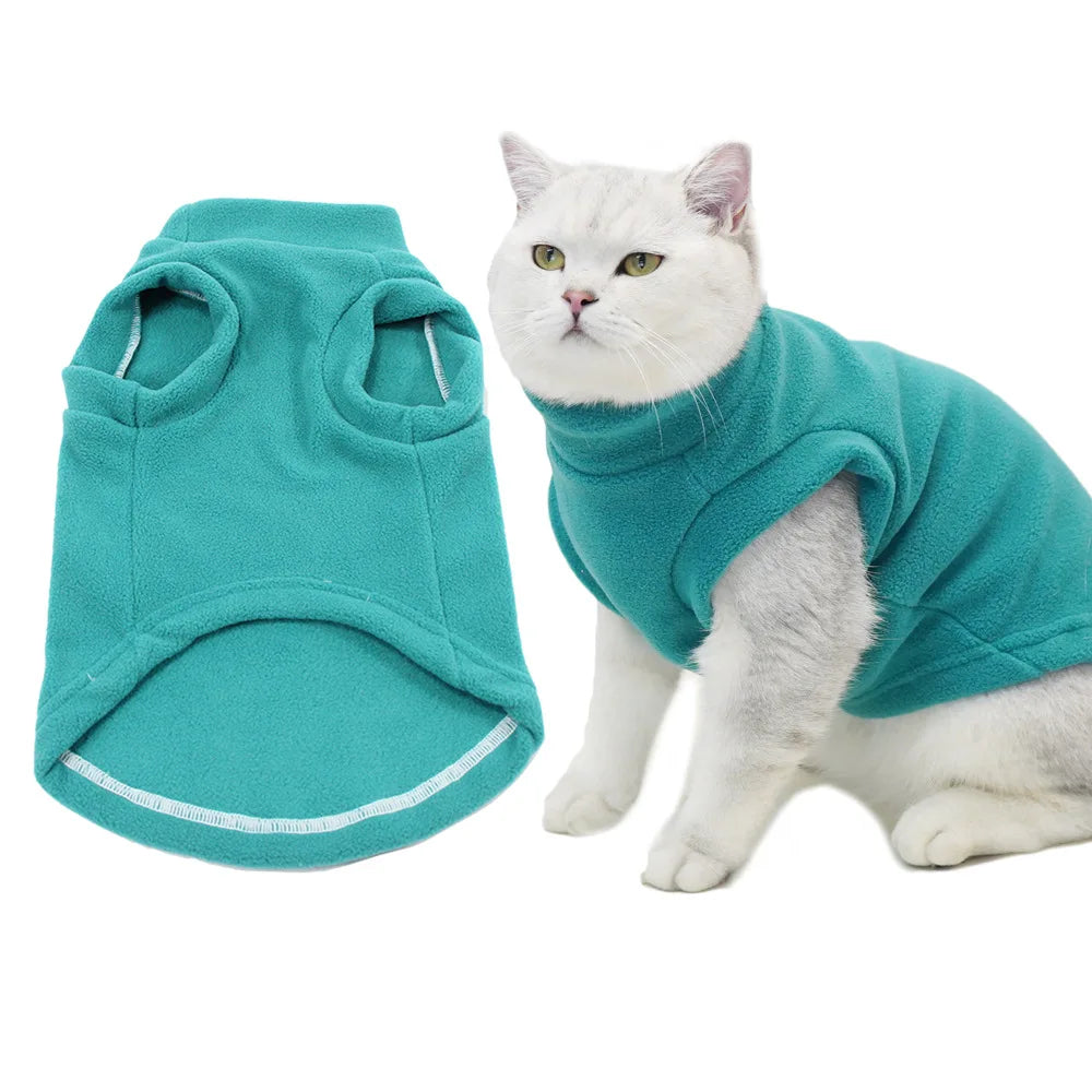 Fleece Vest Jacket for Cats & Small Dogs
