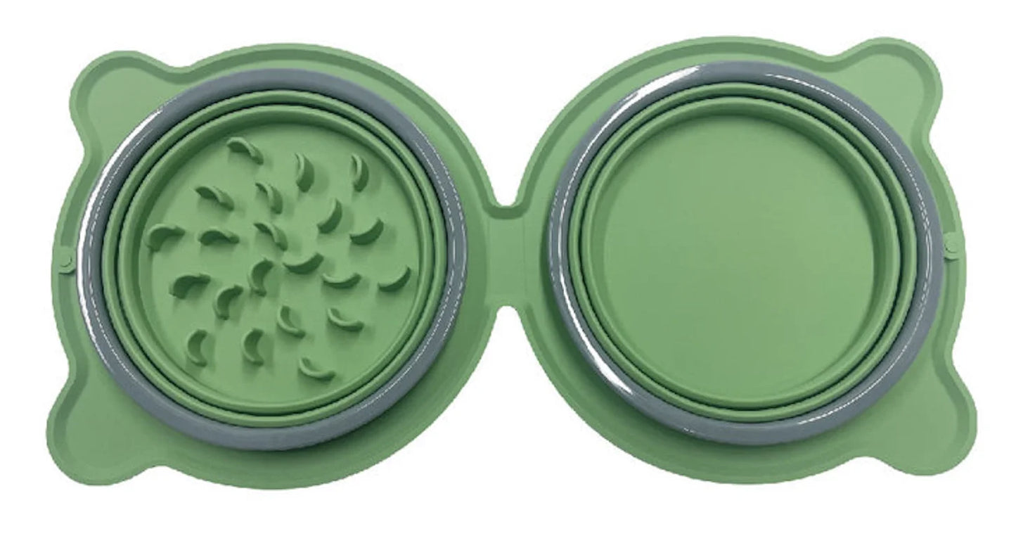 Foldable Silicone Travel Bowl for Dogs & Cats