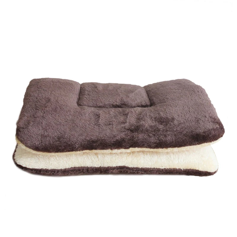 Thickened Fleece Pet Bed Mat – Washable Warm Blanket for Dogs & Cats