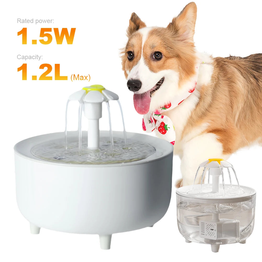 Automatic Cat Water Fountain with Filter | 1200ml Silent USB Dispenser
